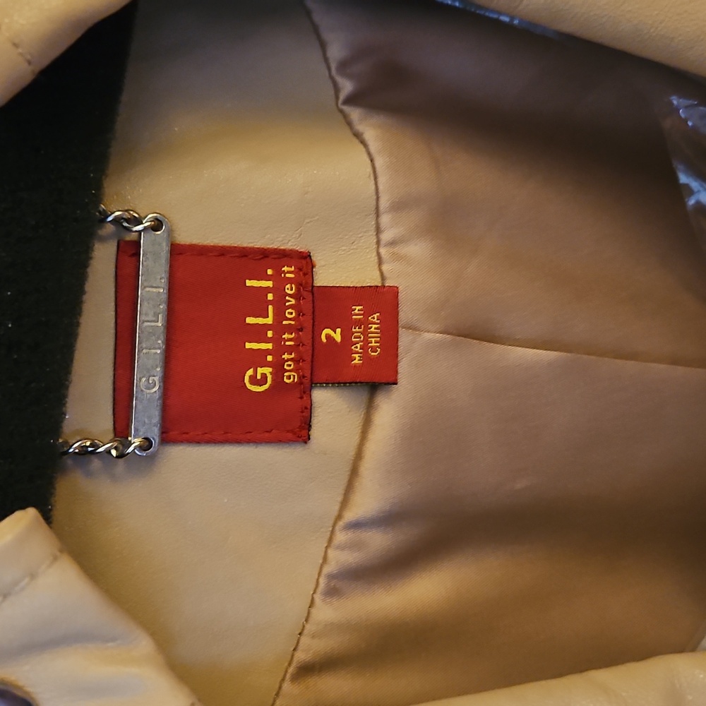 G.I.L.I. Convertable Genuine Leather Jacket Size 2 NWOT Blush/Tan (Fawn). - Picture 8 of 8